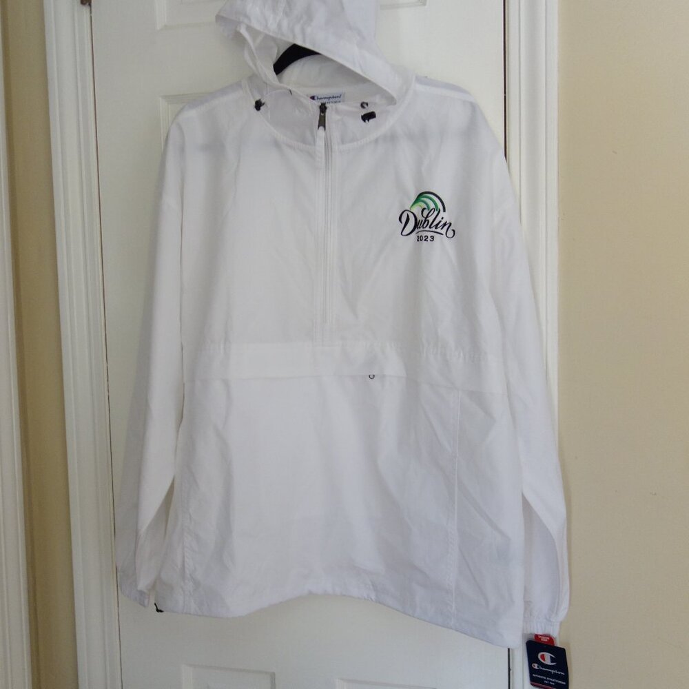 NWT CHAMPION Brand Stadium Water Resistant Hooded 1/2 Zip Jacket – XL